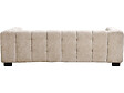 HABITAT ET JARDIN - Canapé droit design en tissu chenille 3 places "Foch" - Beige - vignette
