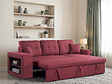 HABITAT ET JARDIN - Canapé d'angle convertible/réversible "Axel" - 3 places - Rouge - vignette