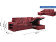 HABITAT ET JARDIN - Canapé d'angle convertible/réversible "Axel" - 3 places - Rouge - vignette