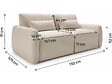 HABITAT ET JARDIN - Canapé lit convertible express "Aurelie" - Matelas 18 cm - Couchage 140 cm - 3 places - Beige - vignette