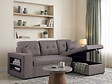 HABITAT ET JARDIN - Canapé d'angle convertible/réversible "Axel" - 3 places - Taupe - vignette