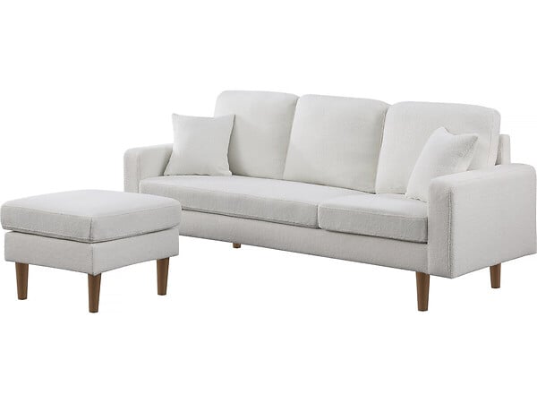 HABITAT ET JARDIN - Canapé d'angle réversible en tissu "Gabby" - 3 places - Blanc - large