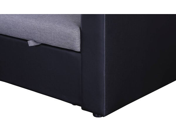 HABITAT ET JARDIN - Canapé d'angle convertible/ réversible avec coffre "Alain" - 3 places - Gris / Noir - large