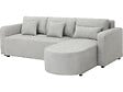 HABITAT ET JARDIN - Canapé d'angle convertible et reversible en tissu "Charles" - 3 places - Gris - vignette