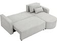 HABITAT ET JARDIN - Canapé d'angle convertible et reversible en tissu "Charles" - 3 places - Gris - vignette