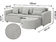 HABITAT ET JARDIN - Canapé d'angle convertible et reversible en tissu "Charles" - 3 places - Gris - vignette