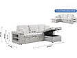 HABITAT ET JARDIN - Canapé d'angle bouclettes convertible/reversible "Axel" - 3 Places - Blanc - vignette