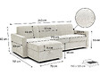 HABITAT ET JARDIN - Canapé d'angle réversible convertible express en tissu "Celia" - 3 places  - Beige - vignette
