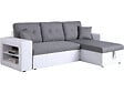 HABITAT ET JARDIN - Canapé d'angle convertible/réversible "Axel" - 3 places - Blanc/Gris - vignette
