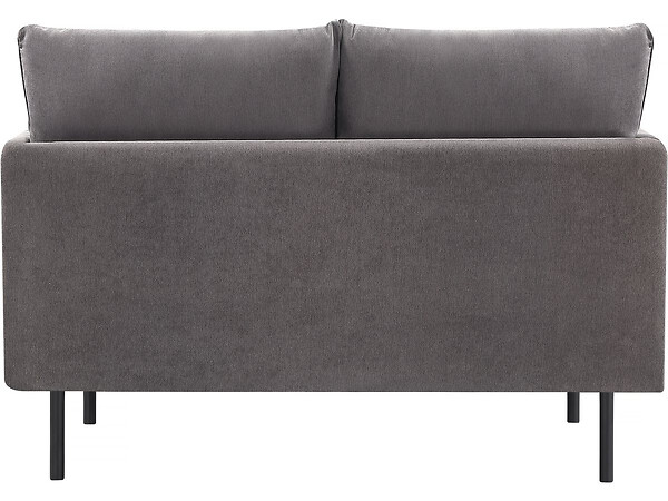 HABITAT ET JARDIN - Canapé fixe tissu "Rudy" - 132 x 78 x 88 cm - 2 places - Gris foncé - large