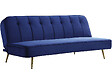 HABITAT ET JARDIN - Canapé Clic Clac en velours "James" - 180 x  83 x 75 cm - 3 places - Bleu foncé - vignette