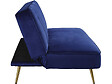 HABITAT ET JARDIN - Canapé Clic Clac en velours "James" - 180 x  83 x 75 cm - 3 places - Bleu foncé - vignette