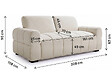 HABITAT ET JARDIN - Canapé lit convertible express "Zoé" - Matelas 18 cm - Couchage 140 cm - 3 places - Beige - vignette