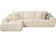 HABITAT ET JARDIN - Canapé d'angle gauche en tissu style bubble "Sidonie" - 4 places - Beige - vignette