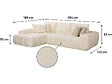 HABITAT ET JARDIN - Canapé d'angle gauche en tissu style bubble "Sidonie" - 4 places - Beige - vignette