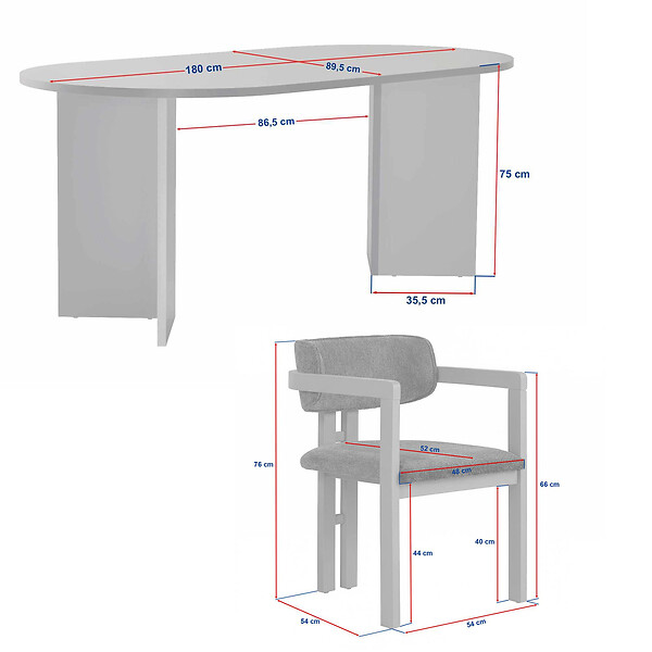 HABITAT ET JARDIN - Ensemble Table et Chaises (7 Pièces) en bois "Meridia 6" - 180 x 90 x 75 cm - Vert - large