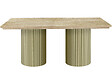 HABITAT ET JARDIN - Table à manger ovale en bois "Zénith" - 180 cm - 8 places - Beige - vignette