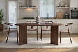 HABITAT ET JARDIN - Table à manger en bois "Sablin" 180 x 90 x 75 cm - Noyer - vignette