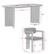HABITAT ET JARDIN - Ensemble Table et Chaises (5 Pièces) en bois "Meridia 4" - 180 x 90 x 75 cm - Marron - vignette