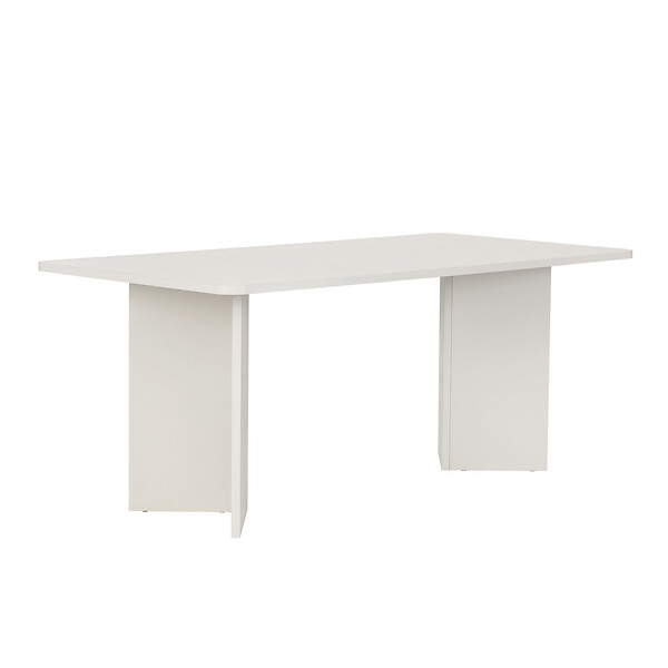 HABITAT ET JARDIN - Table à manger en bois "Linza" 180 x 90 x 75 cm - Blanc de bois - large