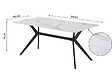 HABITAT ET JARDIN - Table à manger en céramique "Boreal" - 4 à 6 personnes - 160 cm - Blanc - vignette