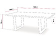 HABITAT ET JARDIN - Table repas "Hollywood" - 200 x 100 x 76 cm - couleur: Chêne / Noir - vignette
