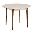 HABITAT ET JARDIN - Table à manger extensible en bois "Viona" 100 x 100 x 75 cm - Travertin - vignette