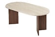 HABITAT ET JARDIN - Table à manger en bois "Sablin" 180 x 90 x 75 cm - Travertin - vignette