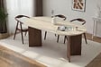 HABITAT ET JARDIN - Table à manger en bois "Sablin" 180 x 90 x 75 cm - Travertin - vignette