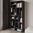 HABITAT ET JARDIN - Bibliothèque en bois "Nicola" - 90 x 30 x 180 cm - Gris anthracite - vignette