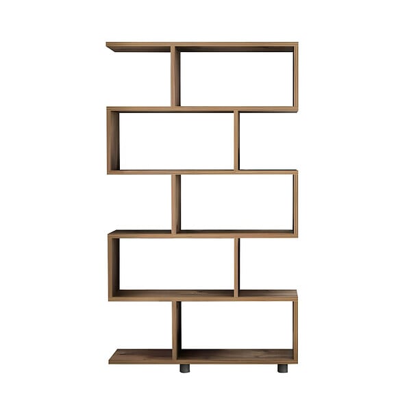 HABITAT ET JARDIN - Bibliothèque en bois "Elif" - 90 x 20 x 156 cm - Marron clair - large