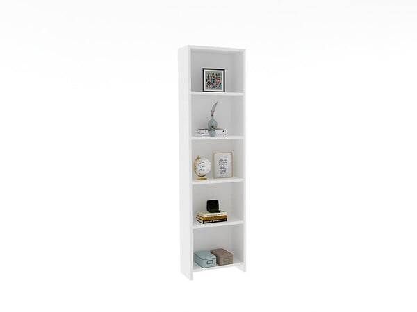 HABITAT ET JARDIN - Bibliothèque en bois "Barkin" - 40 x 19 x 150 cm - Blanc - large