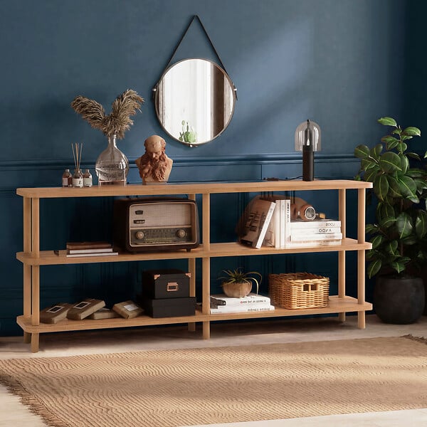 HABITAT ET JARDIN - Bibliothèque en bois "Zen" - 180 x 35 x 75 cm - Marron - large