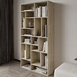 HABITAT ET JARDIN - Bibliothèque en bois "Nicola" - 90 x 30 x 180 cm - Travertin - vignette