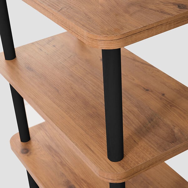HABITAT ET JARDIN - Bibliothèque en bois "Zen" - 180 x 35 x 75 cm - Noir - large