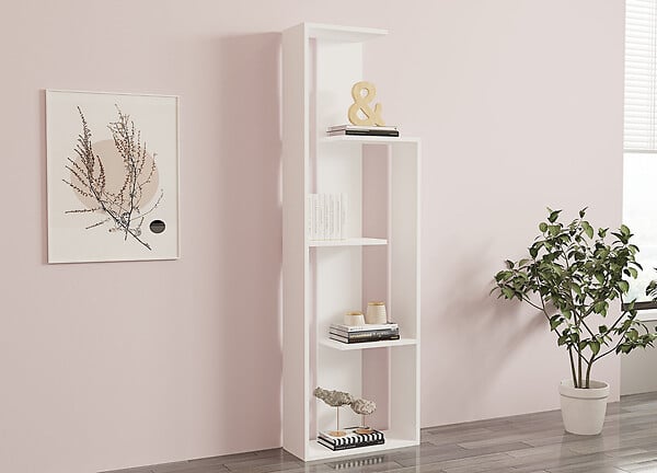 HABITAT ET JARDIN - Bibliothèque en bois "Wand" - 50 x 19 x 160 cm - Blanc - large