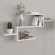 HABITAT ET JARDIN - Bibliothèque en bois "Twist" - 104 x 14 x 49 cm - Blanc - vignette