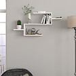 HABITAT ET JARDIN - Bibliothèque en bois "Twist" - 104 x 14 x 49 cm - Blanc - vignette