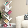 HABITAT ET JARDIN - Bibliothèque en bois "Hitit" - 46 x 22 x 128 cm - Blanc - vignette
