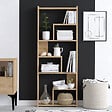 HABITAT ET JARDIN - Bibliothèque en bois "Megg" - 60 x 15 x 150 cm - Chêne - vignette