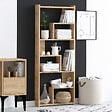 HABITAT ET JARDIN - Bibliothèque en bois "Megg" - 60 x 15 x 150 cm - Chêne - vignette