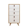 HABITAT ET JARDIN - Commode en bois "Frenzu" - 50 x 40 x 103 cm - Blanc - vignette