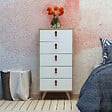 HABITAT ET JARDIN - Commode en bois "Frenzu" - 50 x 40 x 103 cm - Blanc - vignette