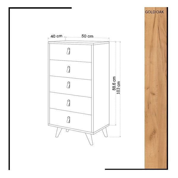 HABITAT ET JARDIN - Commode en bois "Frenzu" - 50 x 40 x 103 cm - Blanc - large