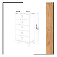 HABITAT ET JARDIN - Commode en bois "Frenzu" - 50 x 40 x 103 cm - Blanc - vignette