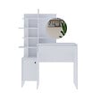 HABITAT ET JARDIN - Table de maquillage en bois "Mup" 105 x 35 x 151 cm - Blanc - vignette