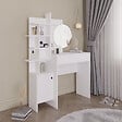 HABITAT ET JARDIN - Table de maquillage en bois "Mup" 105 x 35 x 151 cm - Blanc - vignette