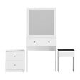 HABITAT ET JARDIN - Ensemble de coiffeuse en bois "Nice" - 65 x 35 x 139 cm - Blanc - vignette