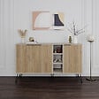 HABITAT ET JARDIN - Buffet en bois "Clara" - 142 x 36 x 83 cm - Grès - vignette