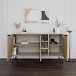 HABITAT ET JARDIN - Buffet en bois "Clara" - 142 x 36 x 83 cm - Grès - vignette